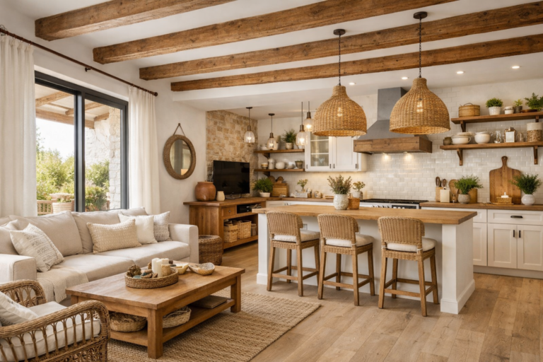 reforma integral de vivienda moderna en Bizkaia con cocina abierta y acabados actuales