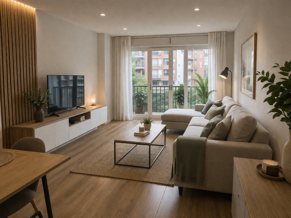 salón reformado moderno Bilbao