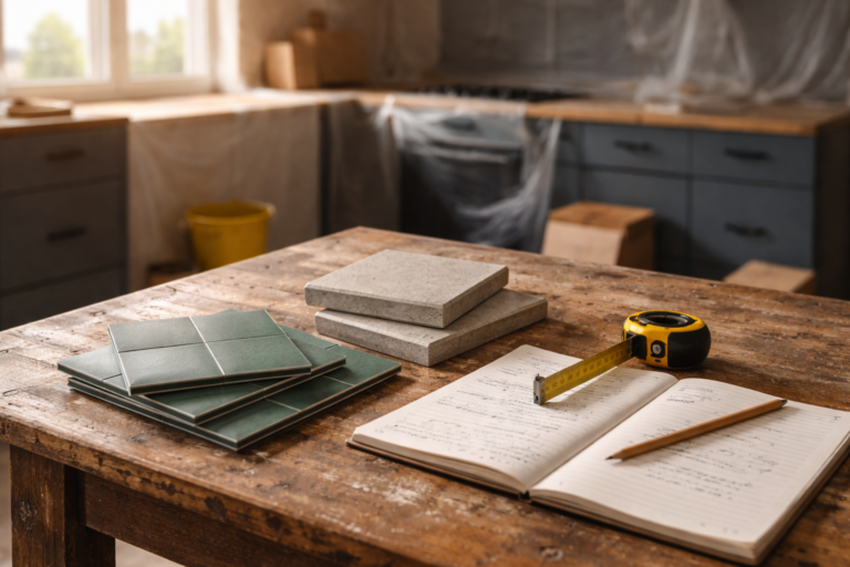 preparación de reforma en Santurtzi