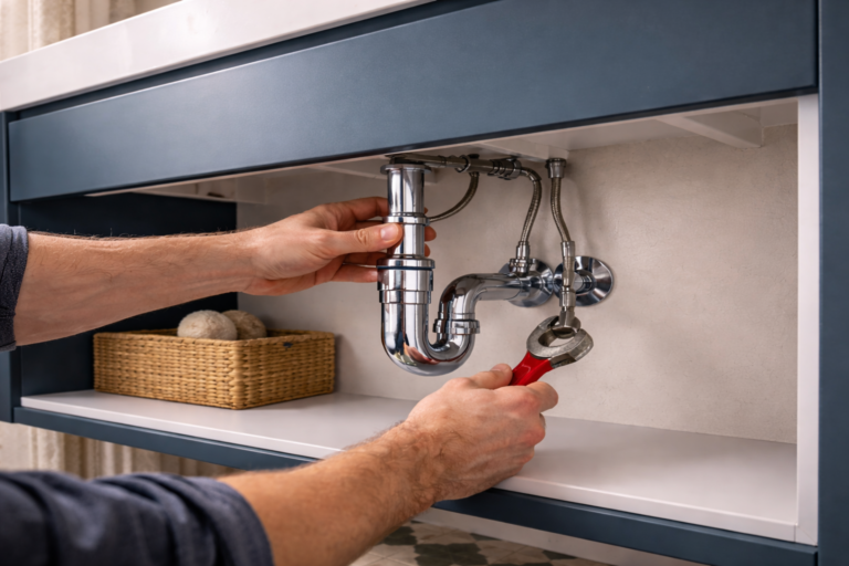 manitas en Bizkaia cambiando sifón y grifo