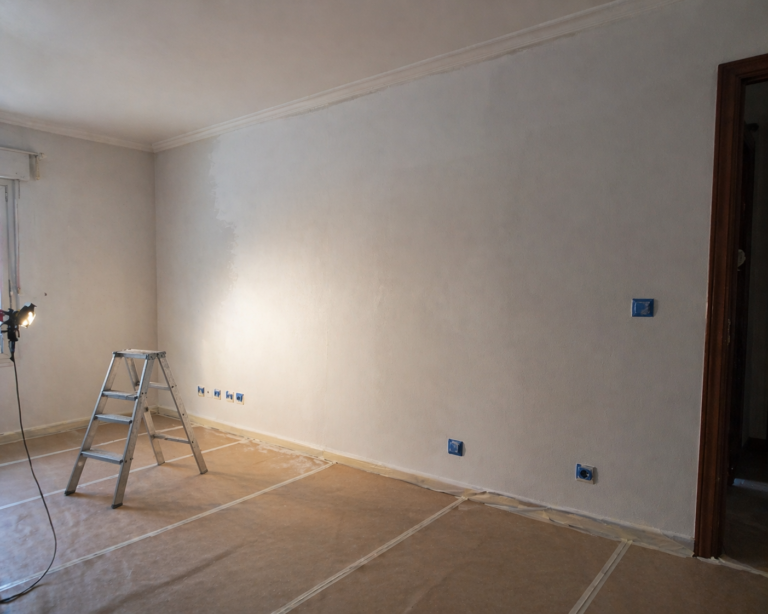 habitación preparada para quitar gotelé en Bizkaia