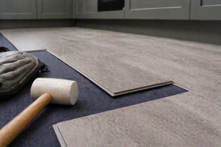 instalación de suelo vinílico click en Bizkaia